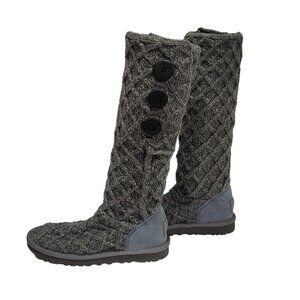 Ugg Lattice Cardy II Boots Booties 5 Sweater Knit
